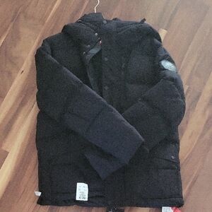 Men Pajar Black Hooded Puffer Jacket